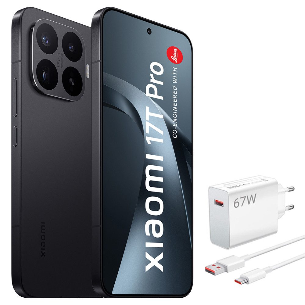 Xiaomi 17T Pro 12+512GB Smartphone & 67W HyperCharge Handy (50 MP Kamera)