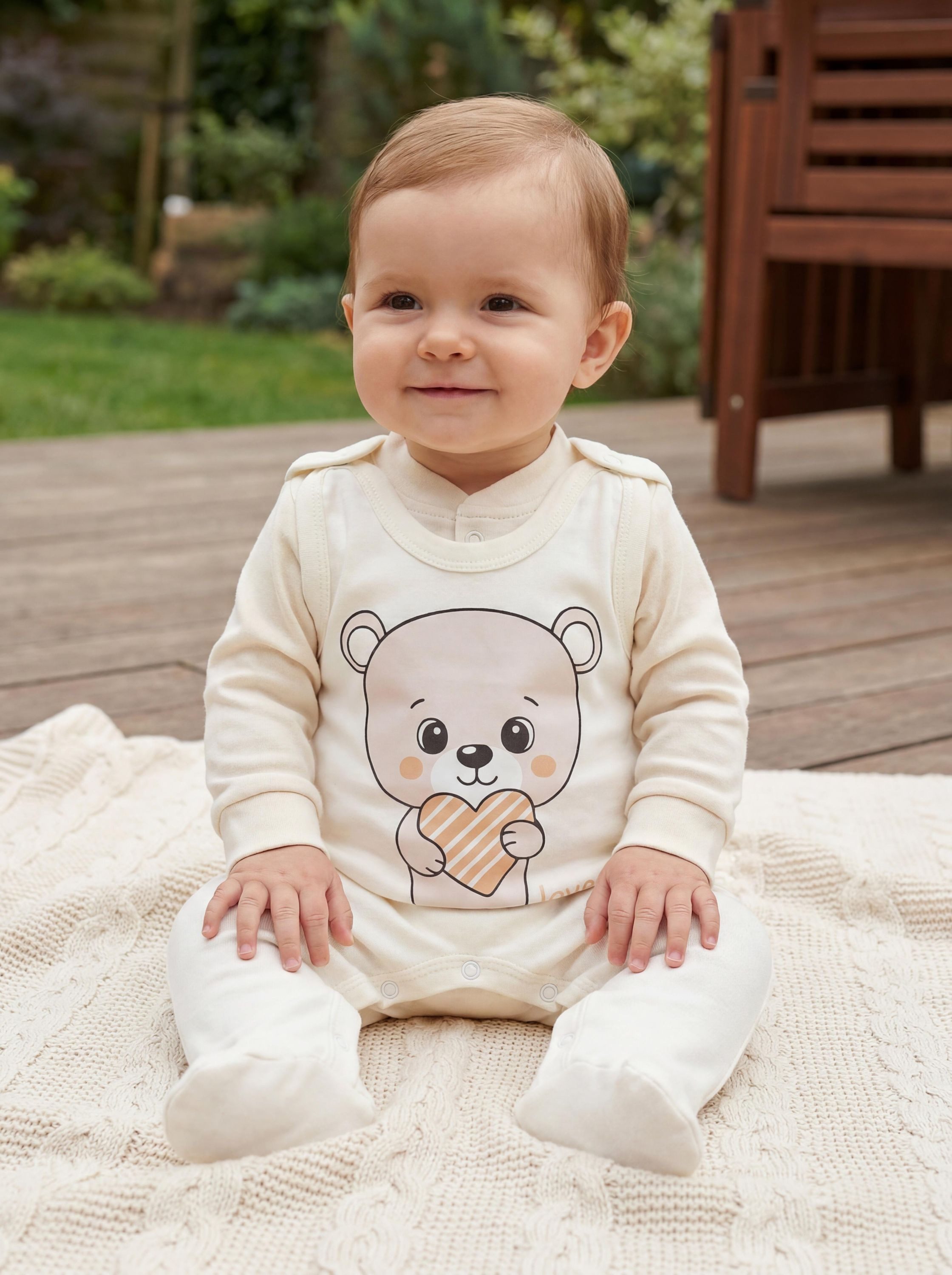 TupTam Strampler TupTam Baby Mädchen Jungen Strampler mit Langarmshirt Aufdruck Spruch