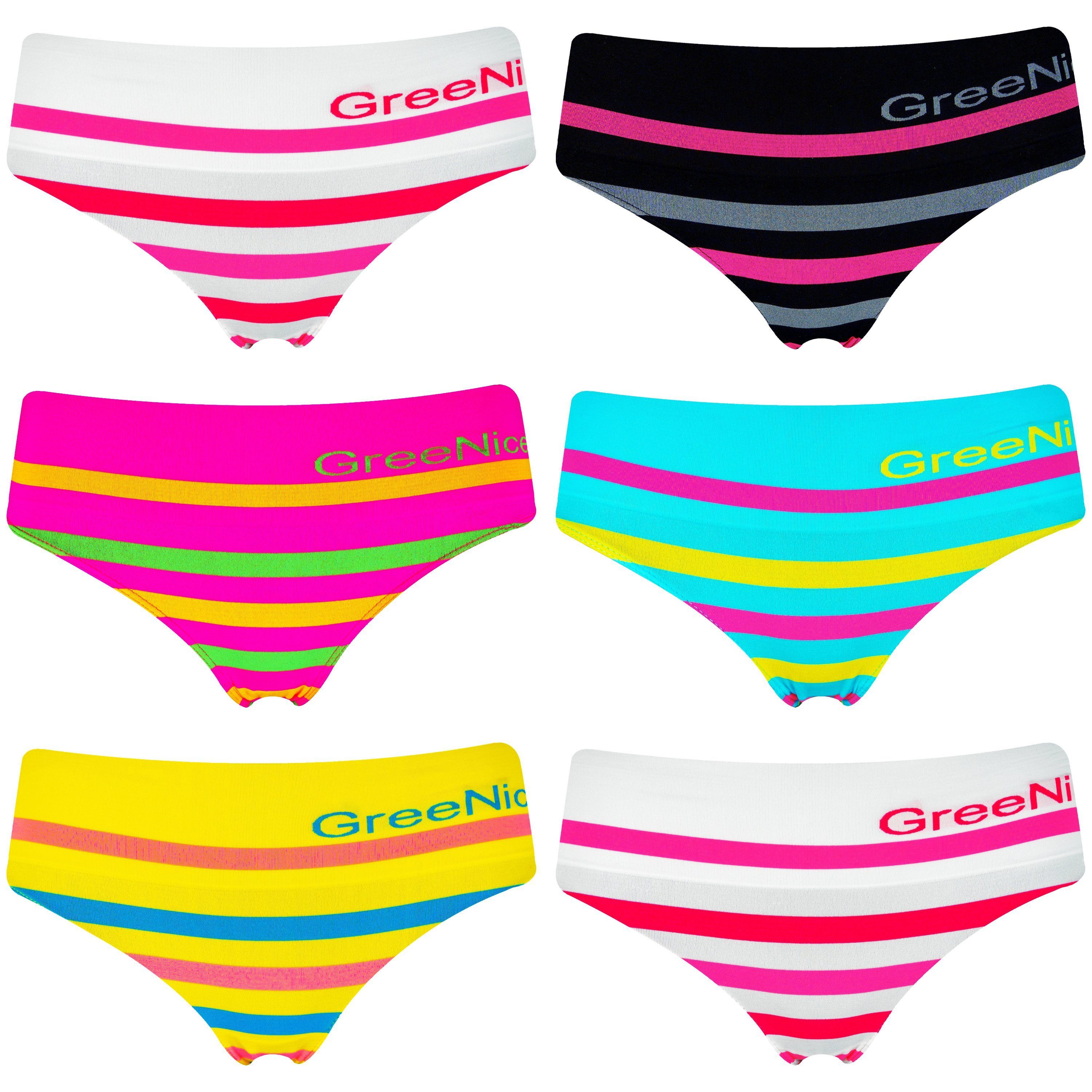 Slip 6er Pack Damen Slips String Tanga Microfaser Taillenslips Unterwäsche