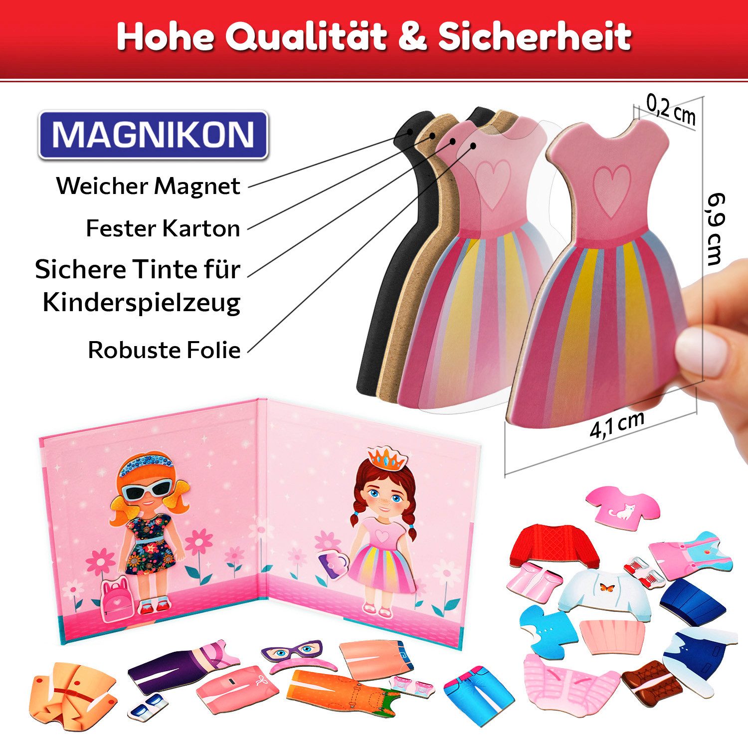 MAGNIKON Anziehpuppe Magnetische Anziehpuppen Reisespiel Magnetspielbox günstig online kaufen
