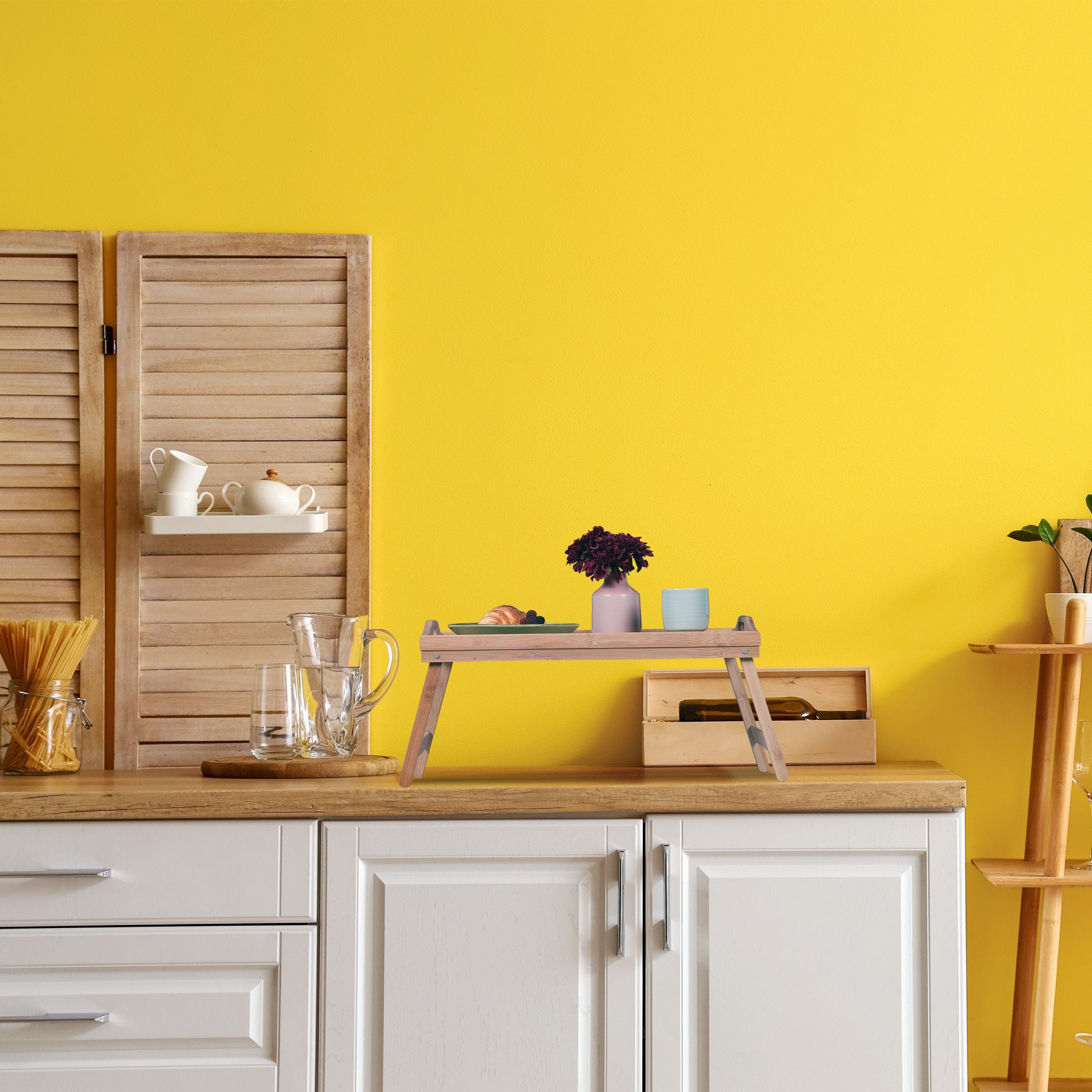 relaxdays Tabletttisch Klappbares Betttablett aus Bambus günstig online kaufen