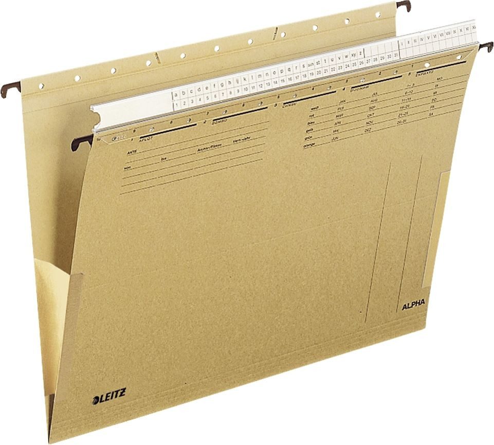 LEITZ Dokumententasche 1936 Hängetasche ALPHA® Organisationsleiste seitlich zu Natronkarton n
