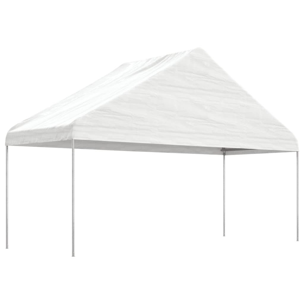 vidaXL Pavillon, Partyzelt mit Dach Weiß 17,84x5,88x3,75 m Polyethylen