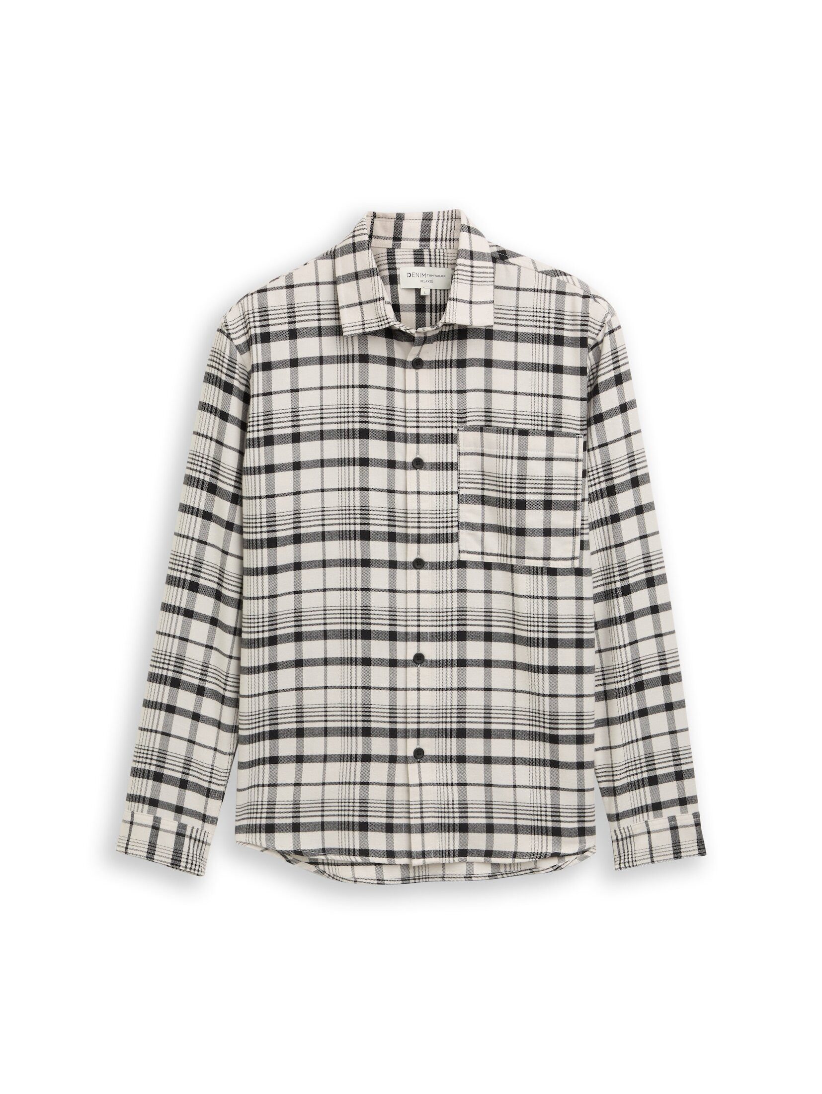 greyish white black check
