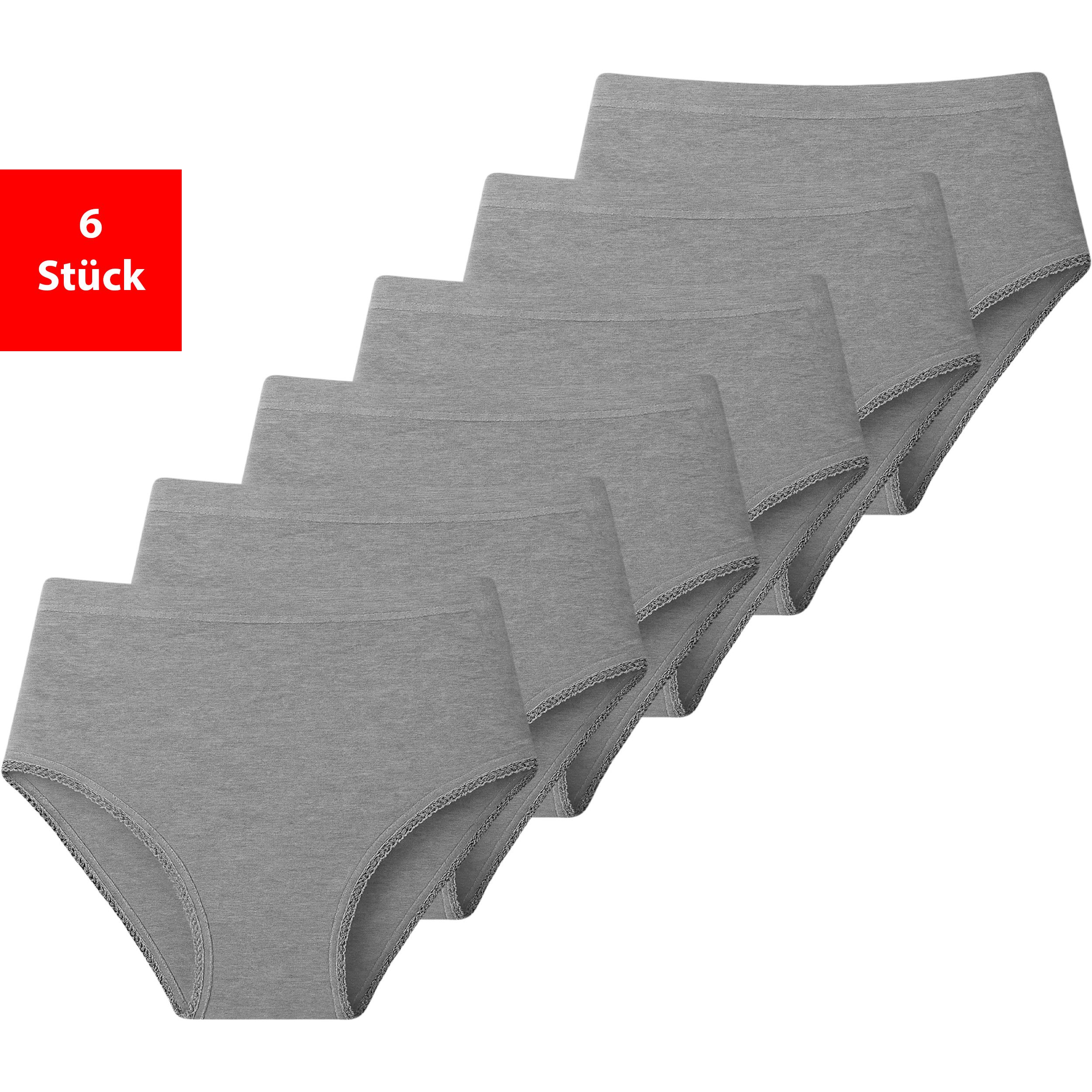 Fashionschmiede Taillenslip Damen Slip im 3 - 6er Pack Baumwolle Unterhose günstig online kaufen