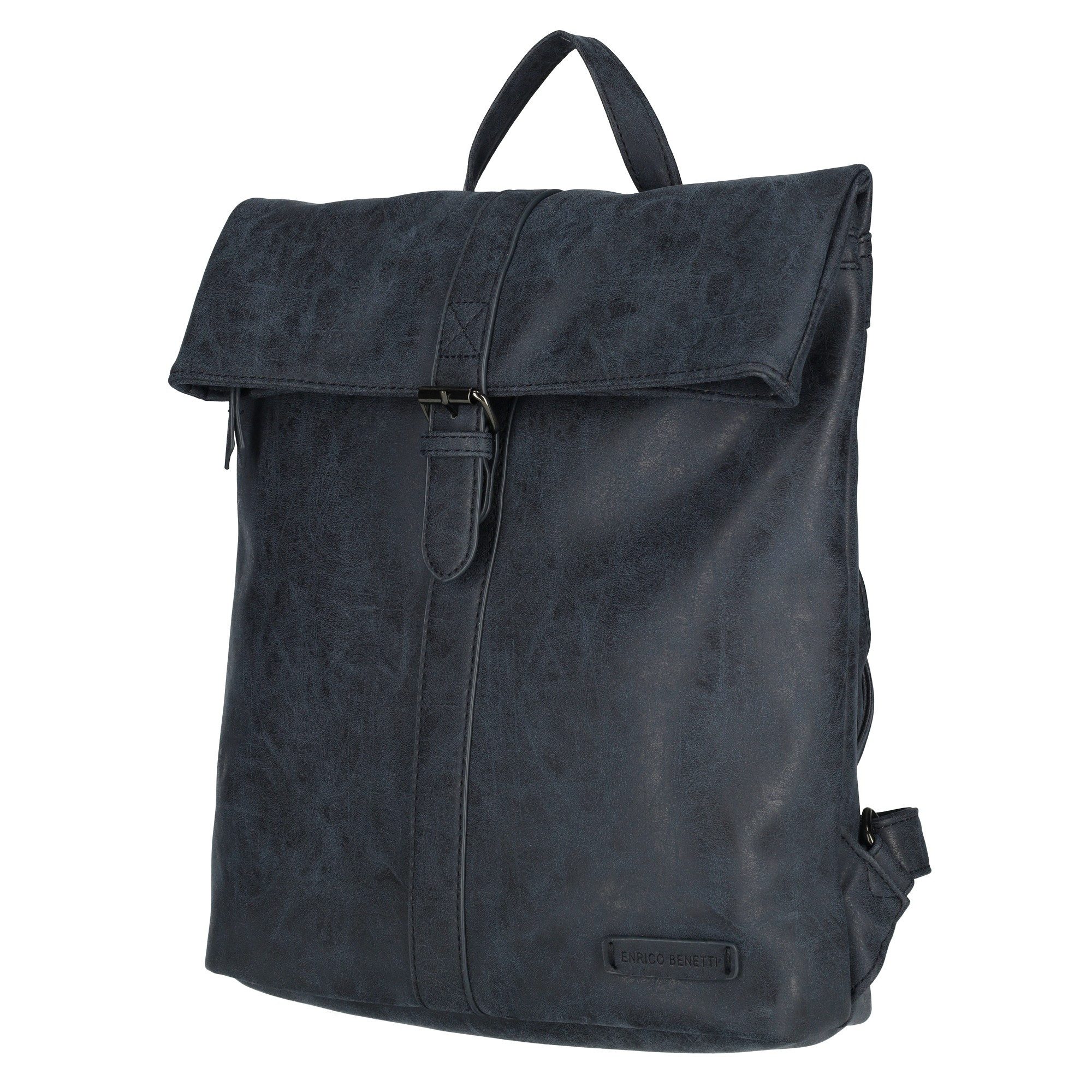 Christian Wippermann Cityrucksack Großer Roll up Rucksack Fahrradrucksack Leder Optik (1 tlg, 1-tlg), Kurier Rollup Bag