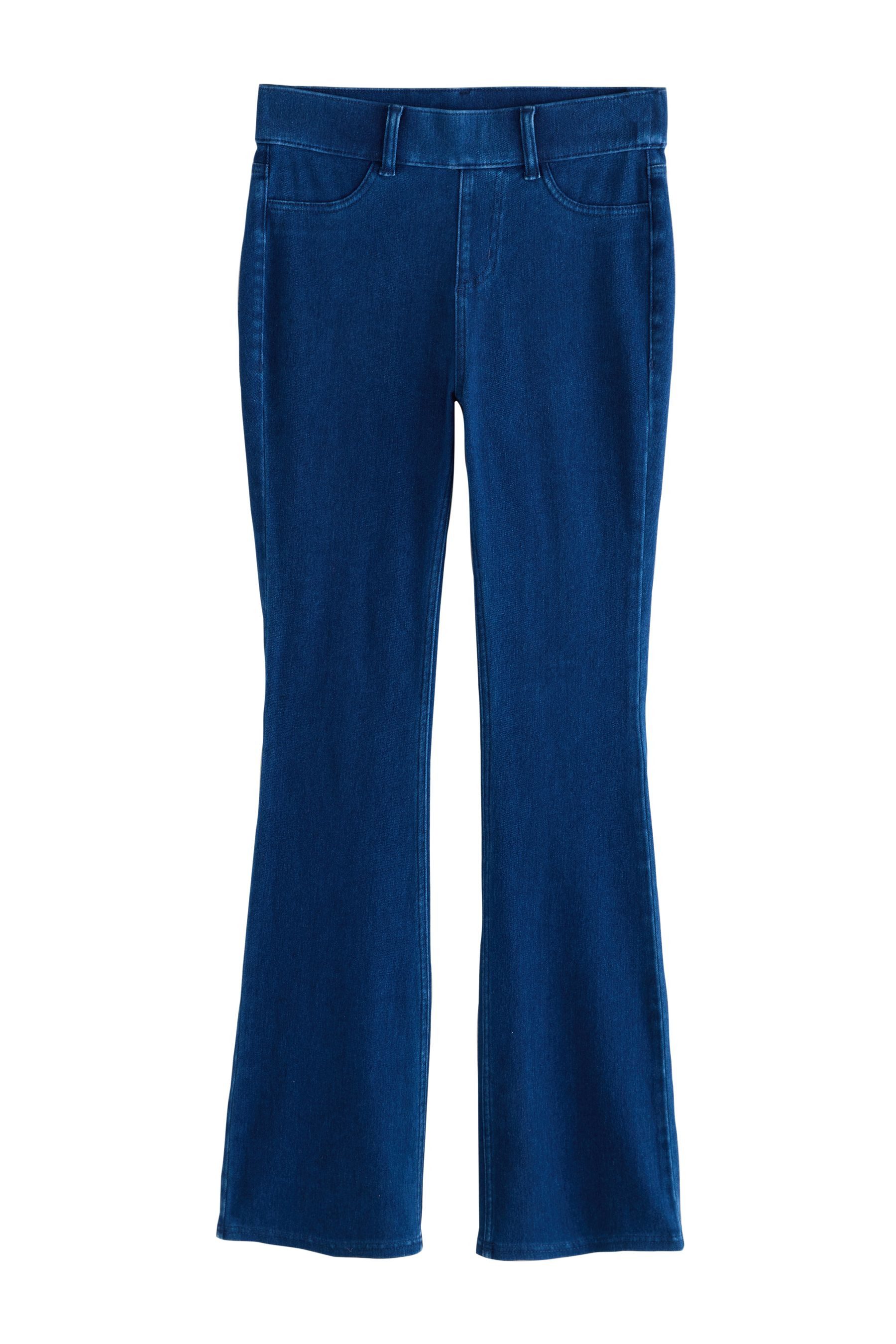 Next Jeansleggings Bootcut-Leggings aus Jersey-Denim, Kurzgröße (1-tlg)