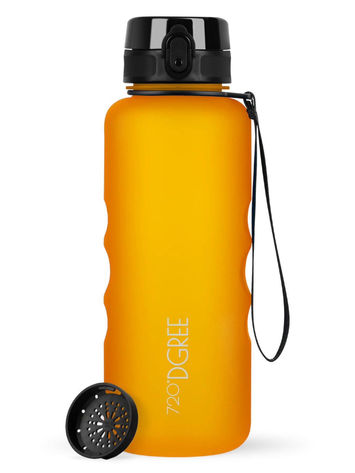 720°DGREE Trinkflasche Trinkflasche uberBottle softTouch mit Sieb honey yellow 1,5l
