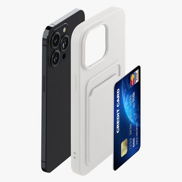 kwmobile Handyhülle Hülle für Apple iPhone 14 Pro Max, Handyhülle mit Fach für Karten - Handy Cover Case