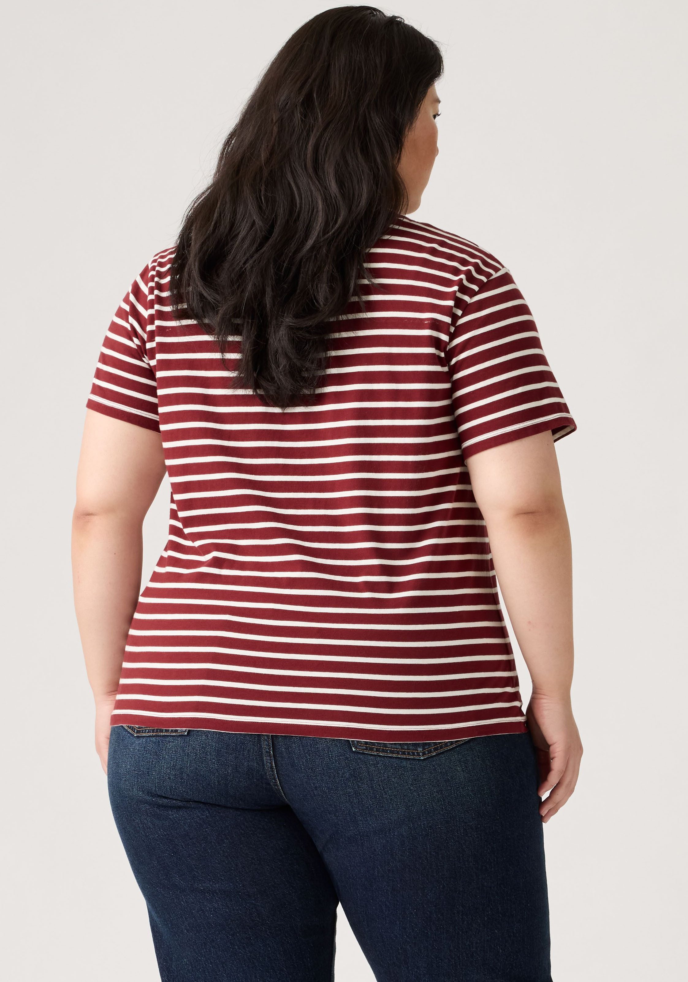 Levi's® Plus Kurzarmshirt V NECK TEE Gerade geschnittene Passform
