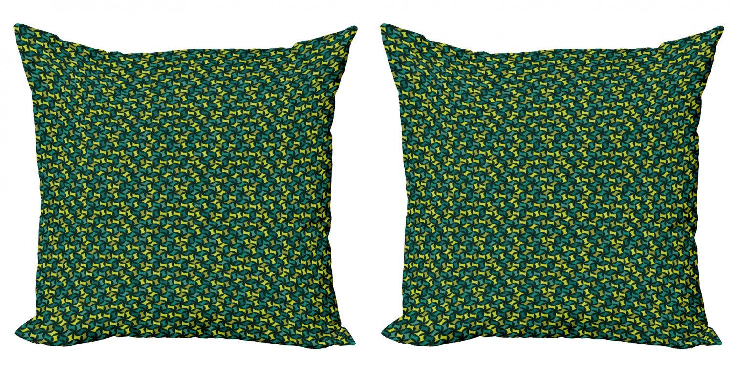 Kissenbezüge Modern Accent Doppelseitiger Digitaldruck, Abakuhaus (2 Stück), Abstrakt Grün getönte Formen