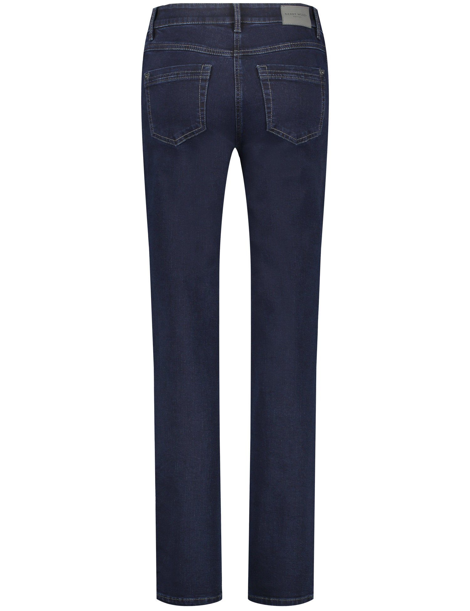 GERRY WEBER Stretch-Jeans 5-Pocket Blue Jeans Straight Fit Denim Dark