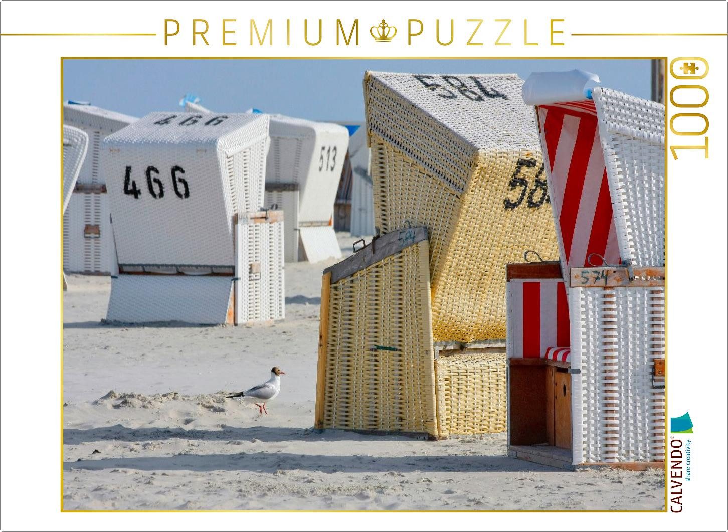 CALVENDO Puzzle CALVENDO Puzzle Seagull on the Beach, 1000 pieces, finished size 25.2, 1000 Puzzleteile