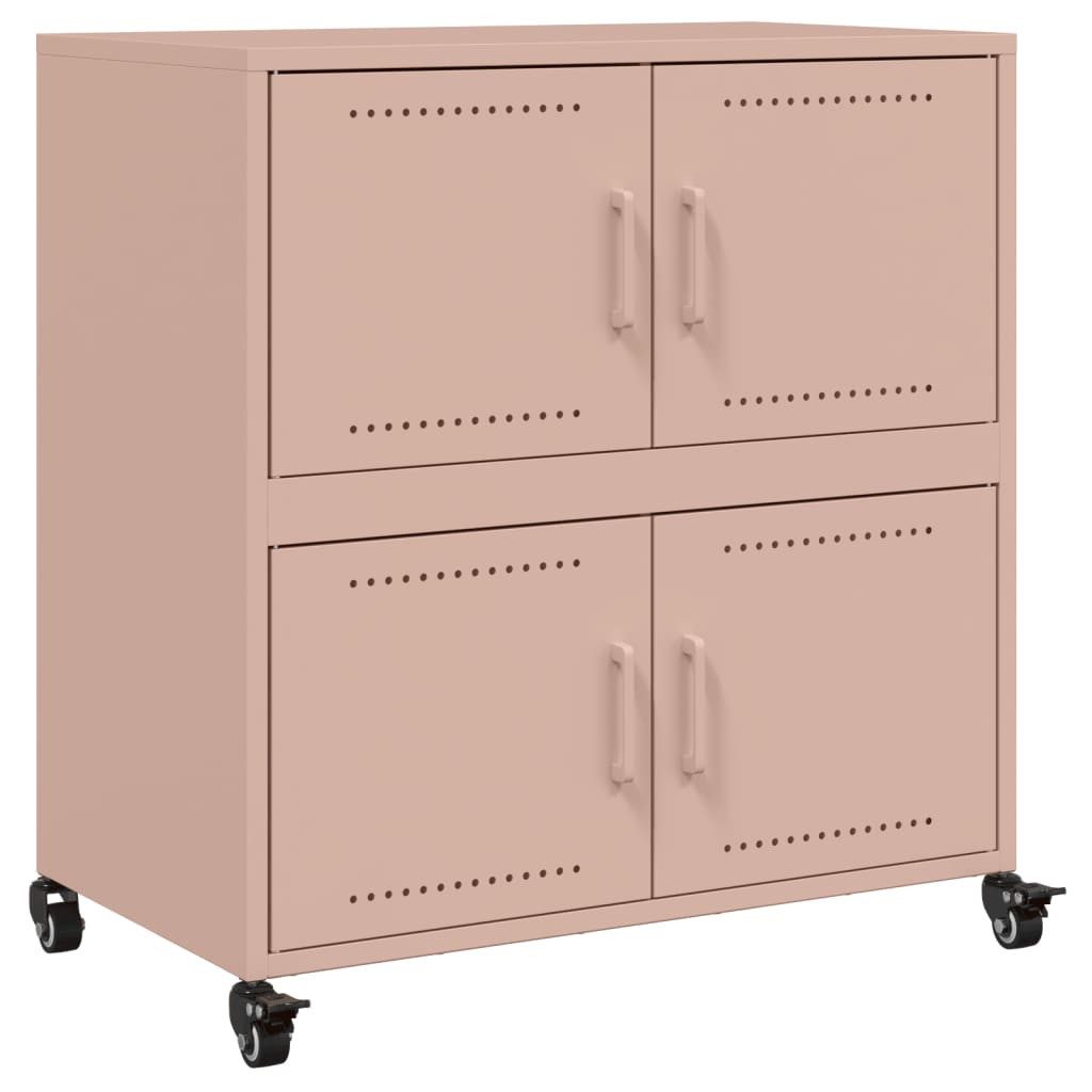 vidaXL Sideboard Sideboard Rosa 68,5x39x72 cm Stahl (1 St)