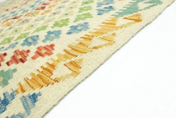 Wollteppich Kelim Afghan Teppich handgewebt mehrfarbig, morgenland, rechteckig, Höhe: 5 mm, Kurzflor