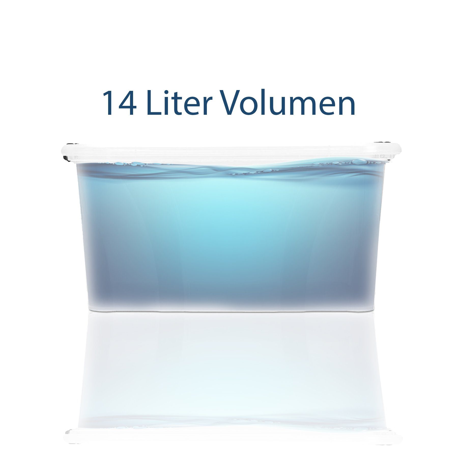 BigDean Aufbewahrungsbox 2x Stapelbox mit Deckel 14L + Clipverschluss Ordnu günstig online kaufen