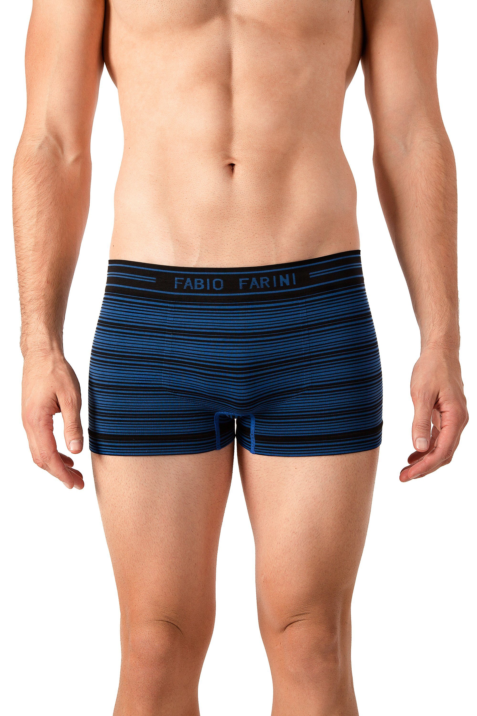 Herren Fabio 31 Unterhosen - Farini mit Logoschriftzug Boxershorts Männer (4-St) Look sportlichen Retroshorts Set aus weicher Microfaser im