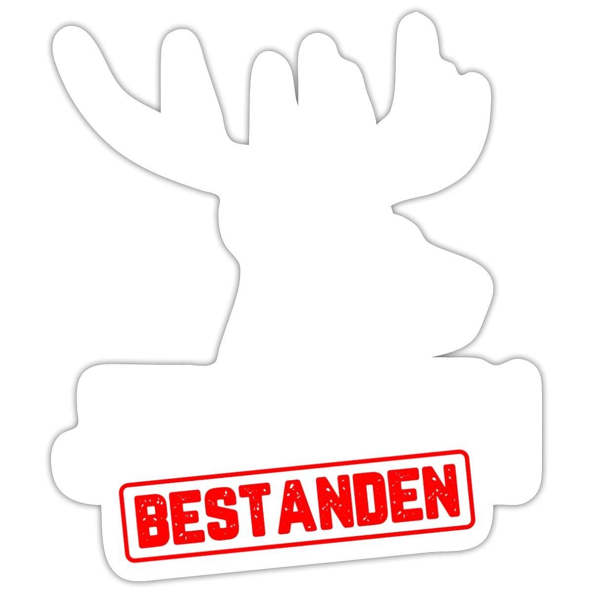 Spreadshirt Aufkleber Jagdschein Bestanden, Jagdprüfung Sticker Aufkleber