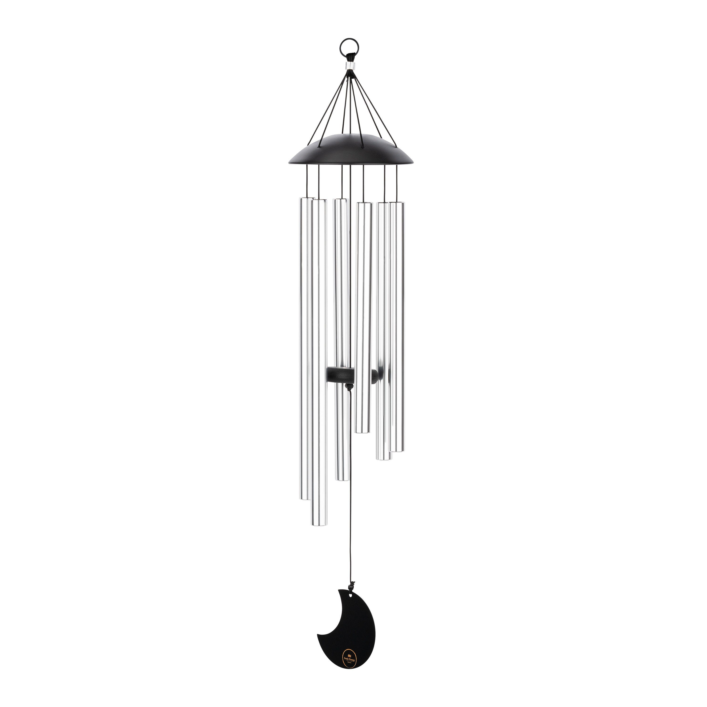 Meinl Sonic Energy Windspiel Moon Meditation Chime (6 Klangstäbe), Silbernes Aluminium