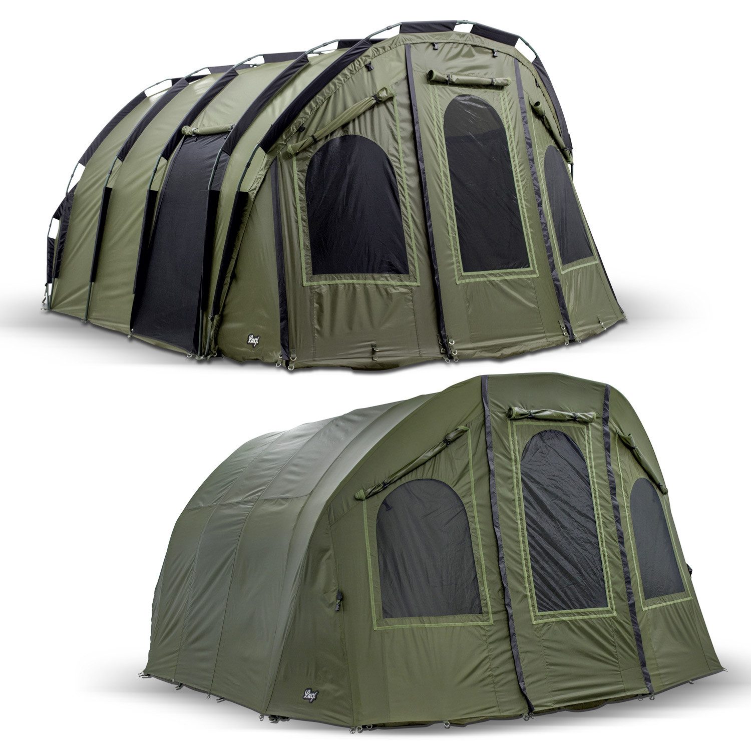 Lucx Angelzelt Bigfoot Karpfenzelt + Überwurf Bivvy, Personen: 6 (Komplett-Set)