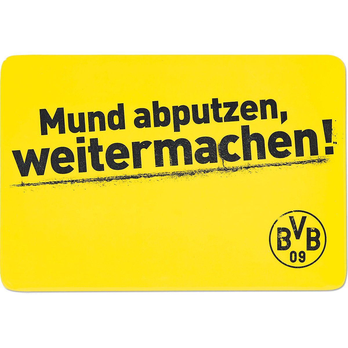 Borussia Dortmund Frühstücksbrettchen Mund abputzen weitermachen! Brotzeitb 