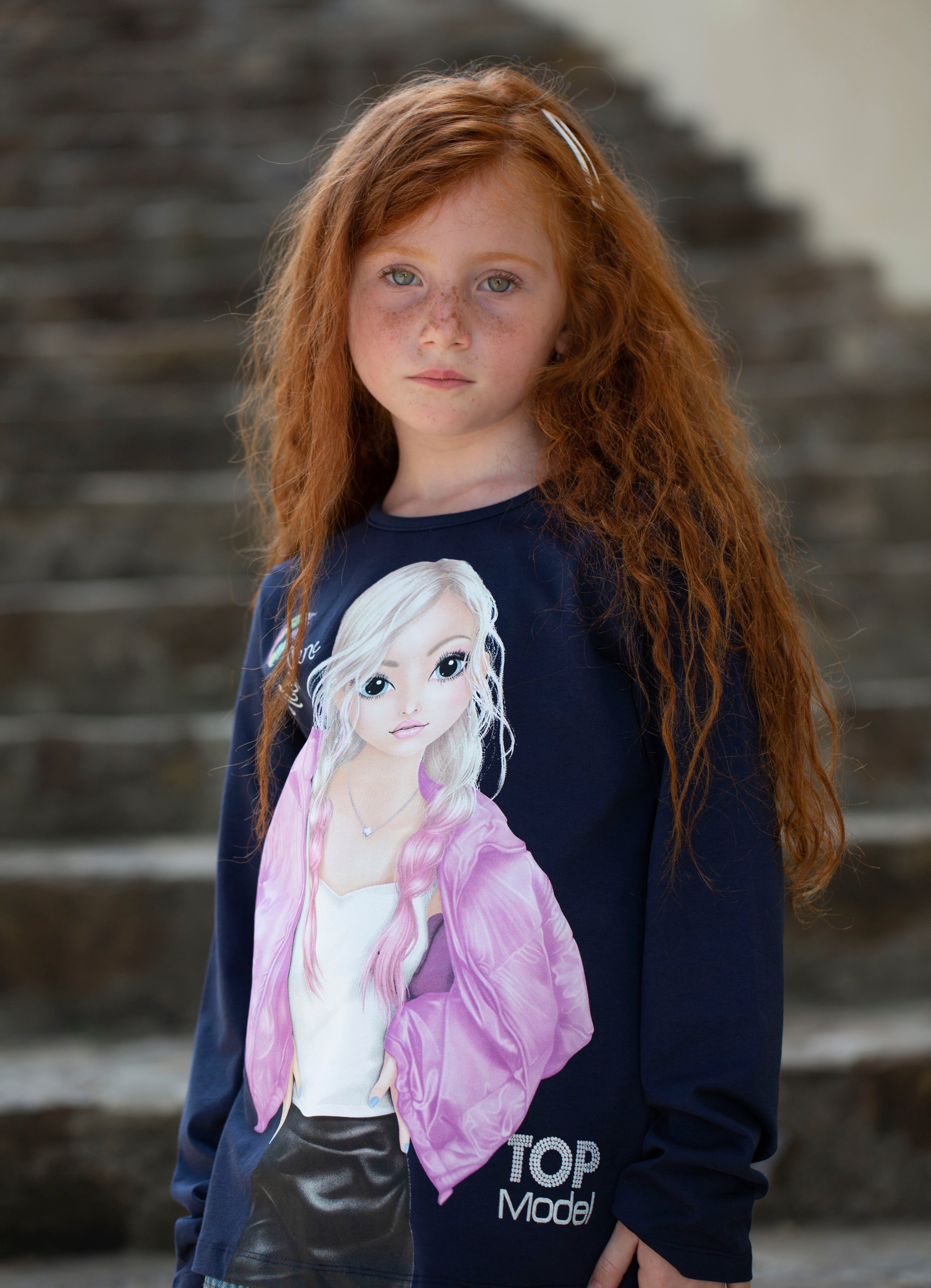 TOPModel Langarmshirt mit extra großem, coolem Frontmotiv