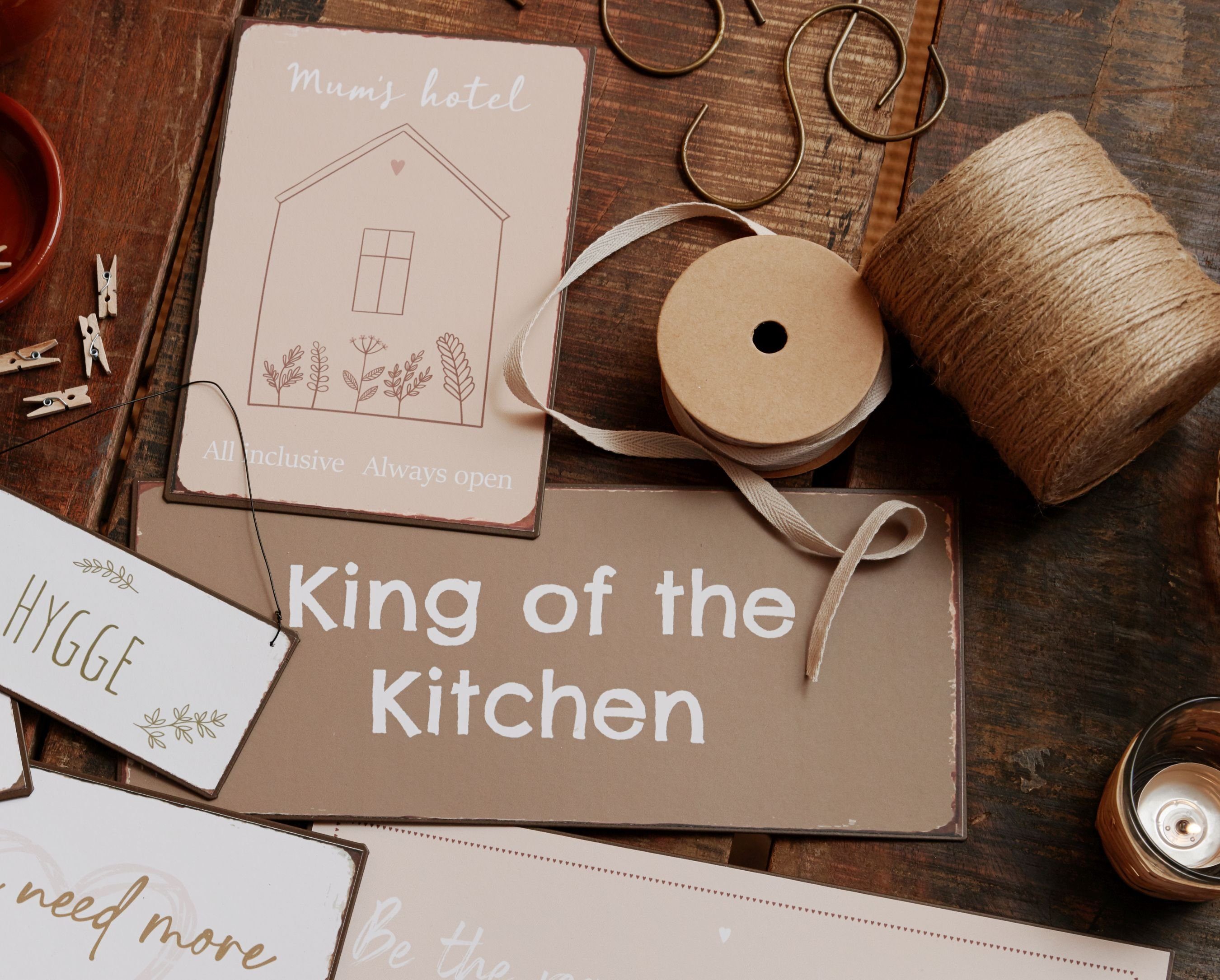 Ib Laursen Metallschild Ib Laursen - Schild Blechschild Metallschild "King of the Kitchen"