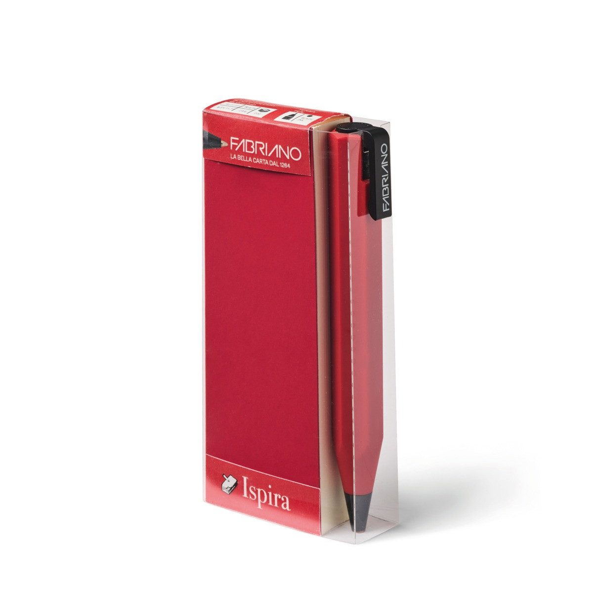 Honsell Notizbuch Bleistiftset Fabriano Inspira Shorty rot 4x11cm 200 Blatt