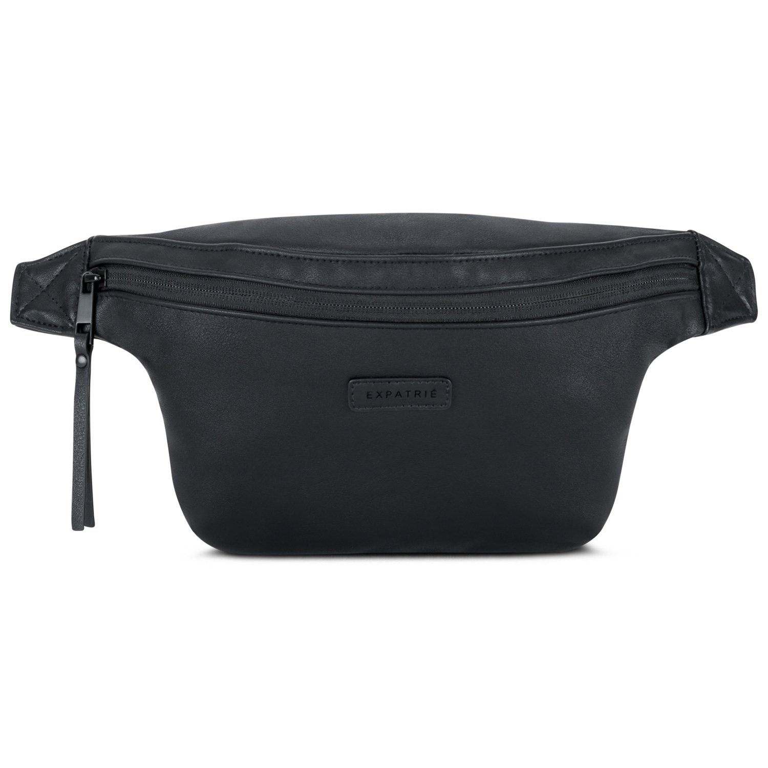 Expatrié Gürteltasche Lucie Veganem Wasserabweisend Body Damen Hip Bag Bag, Cross schwarz aus Kunstleder, Bauchtasche