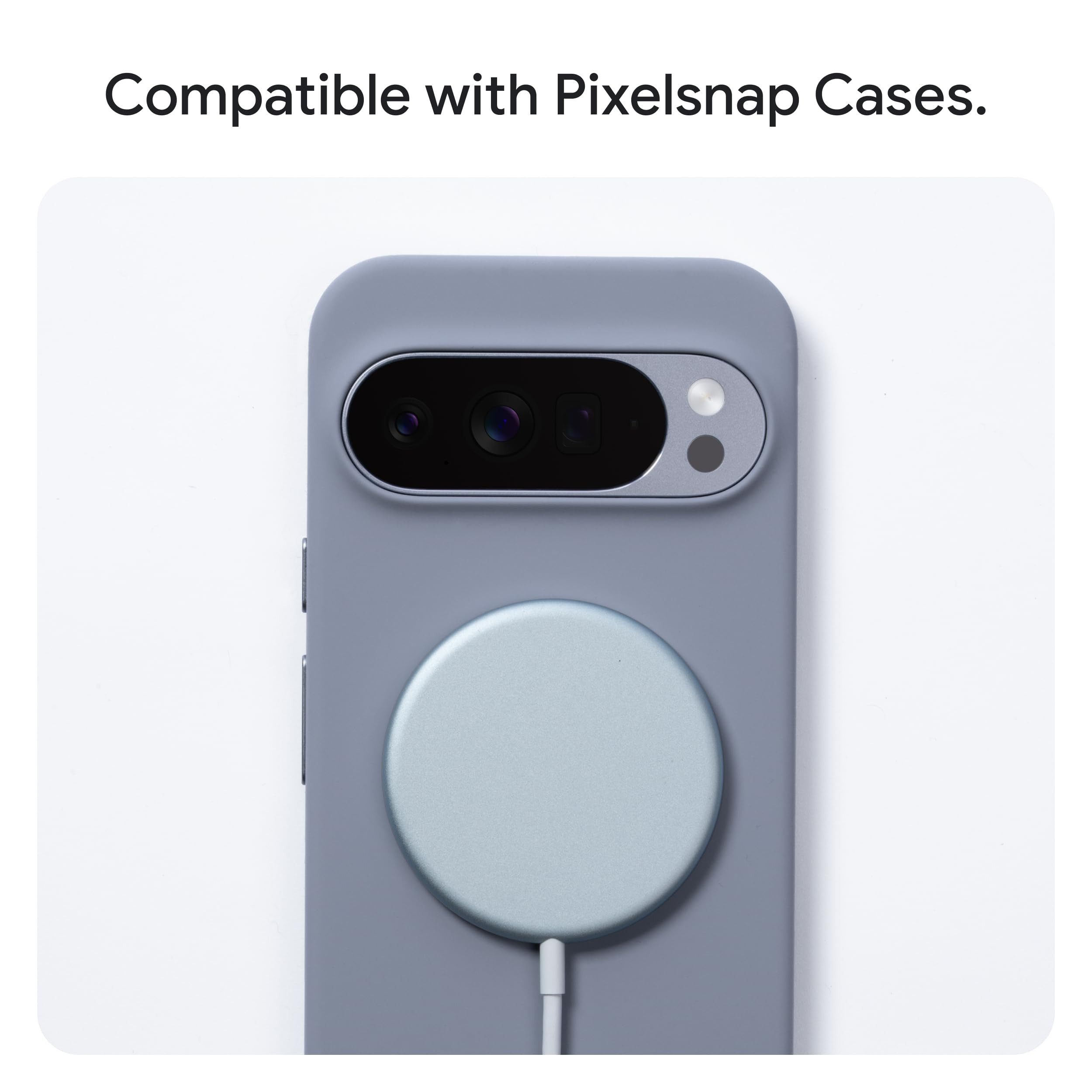 Google Pixelsnap Wireless Ladegerät Induktions-Ladegerät (bis zu 25W Schnellladen, Wireless Charging, Kabelloses Laden)
