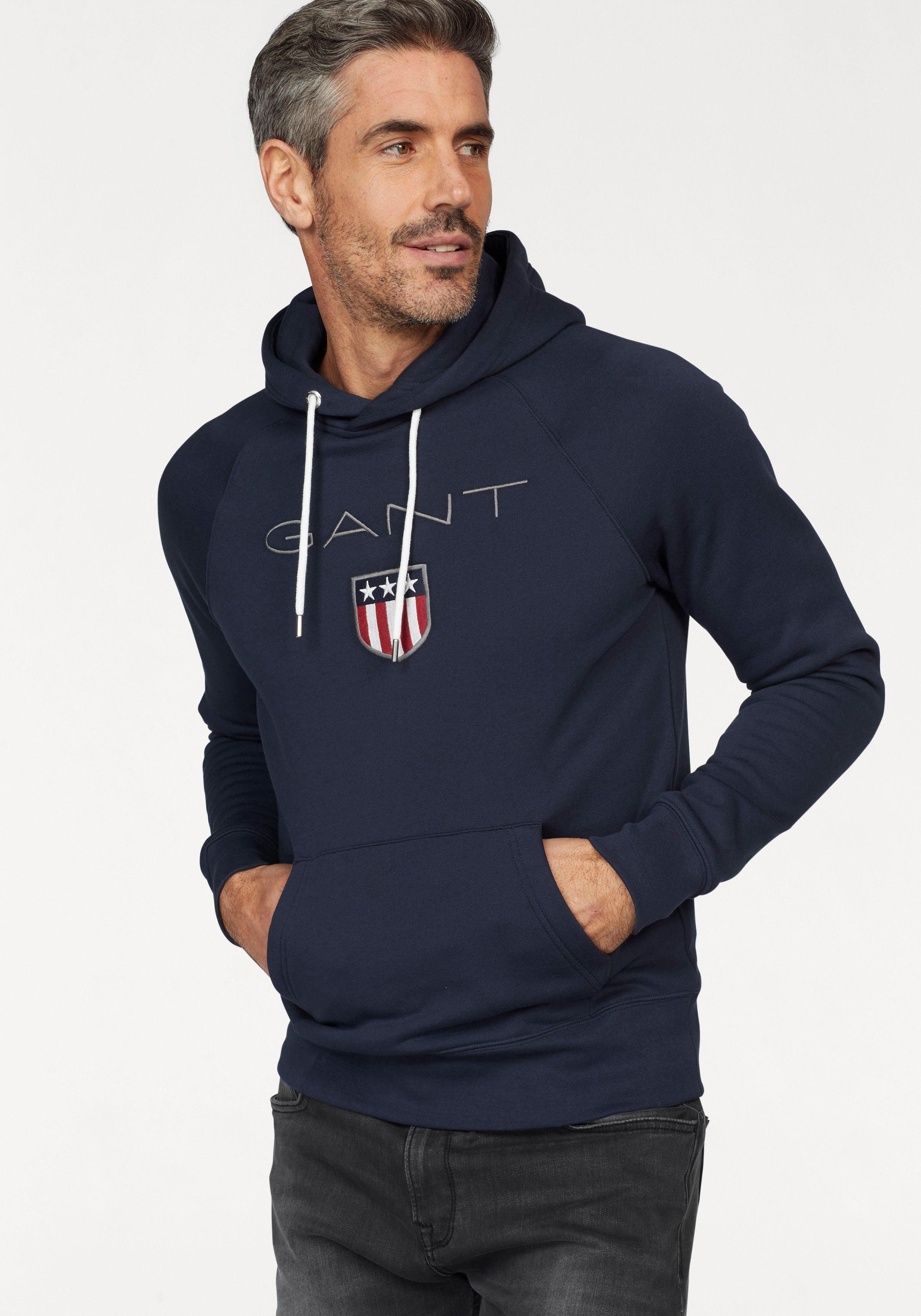 Gant Kapuzensweatshirt Shield Sweat Hoodie plakative Gant-Stickerei