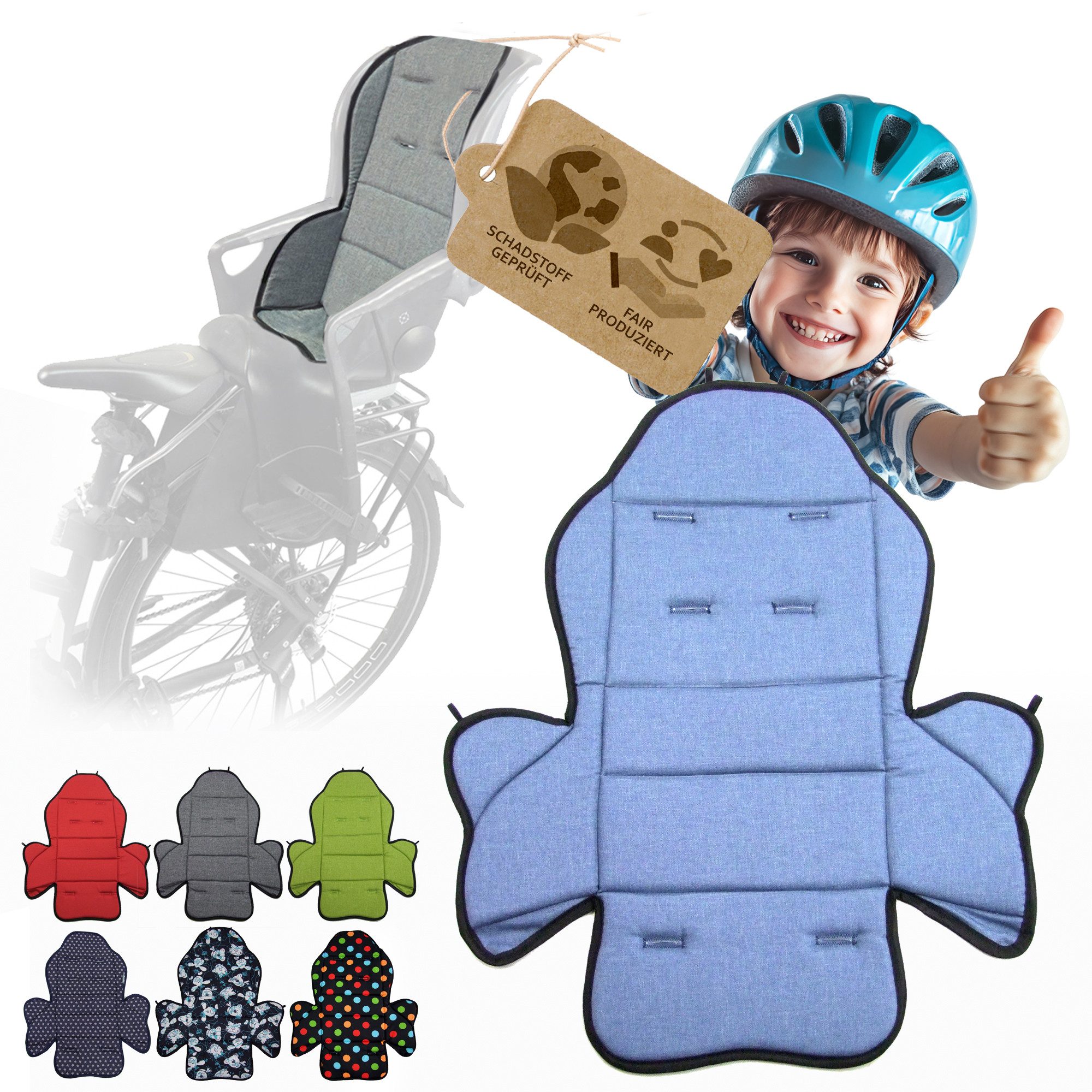 Fahrradkindersitz Ersatzbezug Sitzkissen für Fahrradsitz kompatibel mit Römer Jockey M2