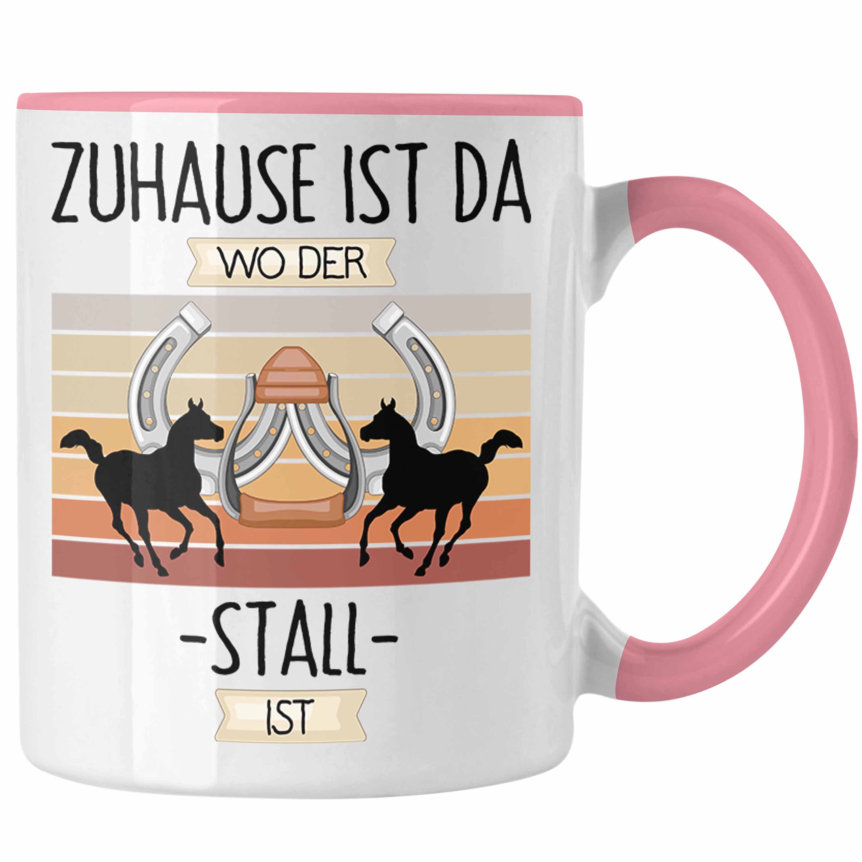Geschenk Spruch Zuhause Trendation Tasse Lustiger Geschenkidee Tasse Is Rosa Reiterin Pferde
