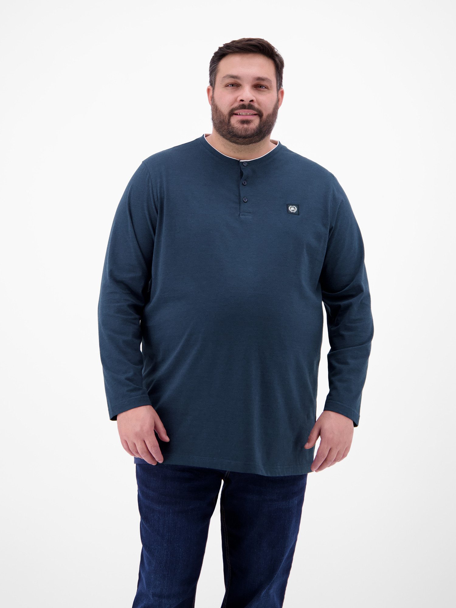 LERROS Sweatshirt LERROS Serafino-Langarmshirt für Herren günstig online kaufen