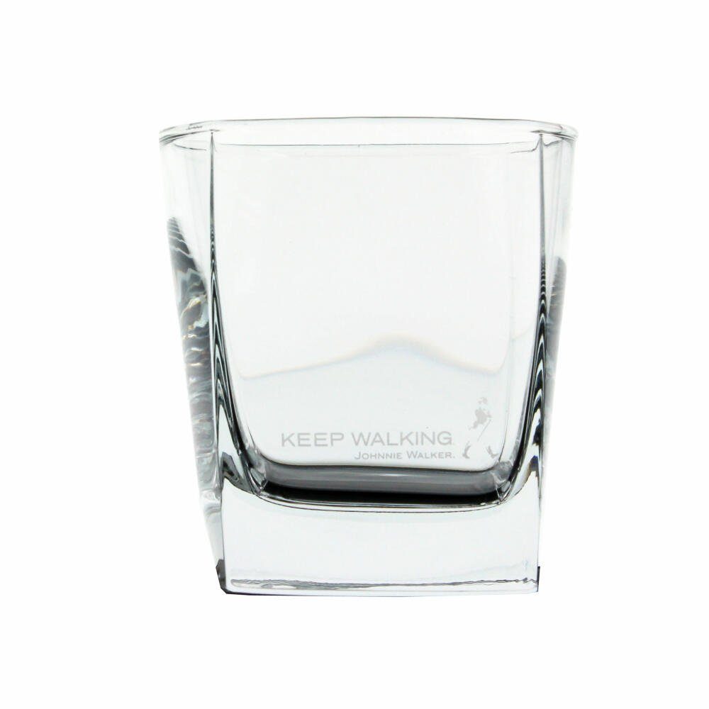 Johnnie Walker Whiskyglas Whisky Tumbler, Whiskyglas, kubisch, Glas, 300 ml, Glas