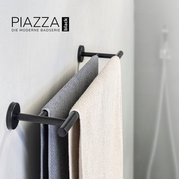 bremermann Handtuchhalter Bad-Serie PIAZZA BLACK – Badetuchstange, matt schwarz