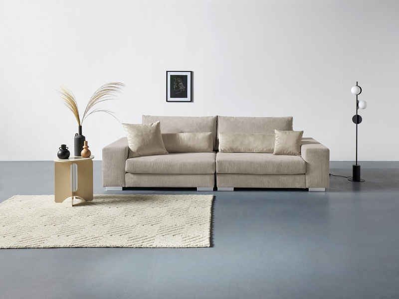 Places of Style Big-Sofa »Vasco«, Breite 277 cm, inkl. 6-teiliges Kissenset