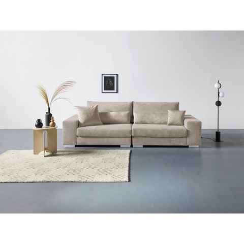 Home affaire Big-Sofa Vasco, Breite 277 cm, inkl. 6-teiliges Kissenset, in Cord