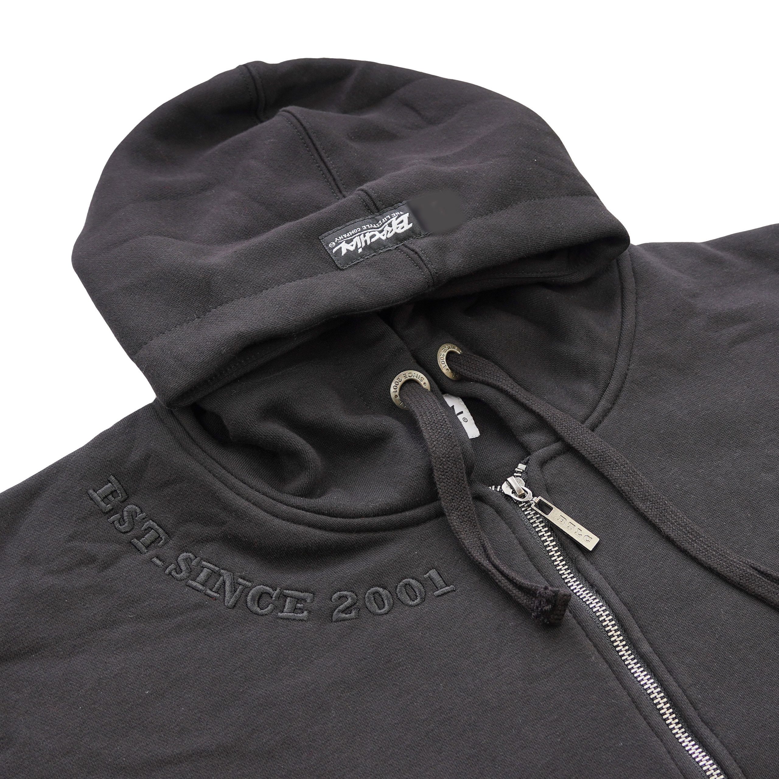 BRACHIAL THE LIFESTYLE COMPANY Kapuzensweatjacke Brachial Zip-Hoody "Gym" schwarz/schwarz 2XL