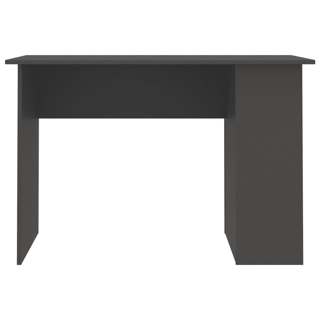 furnicato Schreibtisch Grau 110x60x73 cm Holzwerkstoff (1-St), Robuster Computertisch mit 2 Ablagen für das Büro oder Studentenheim