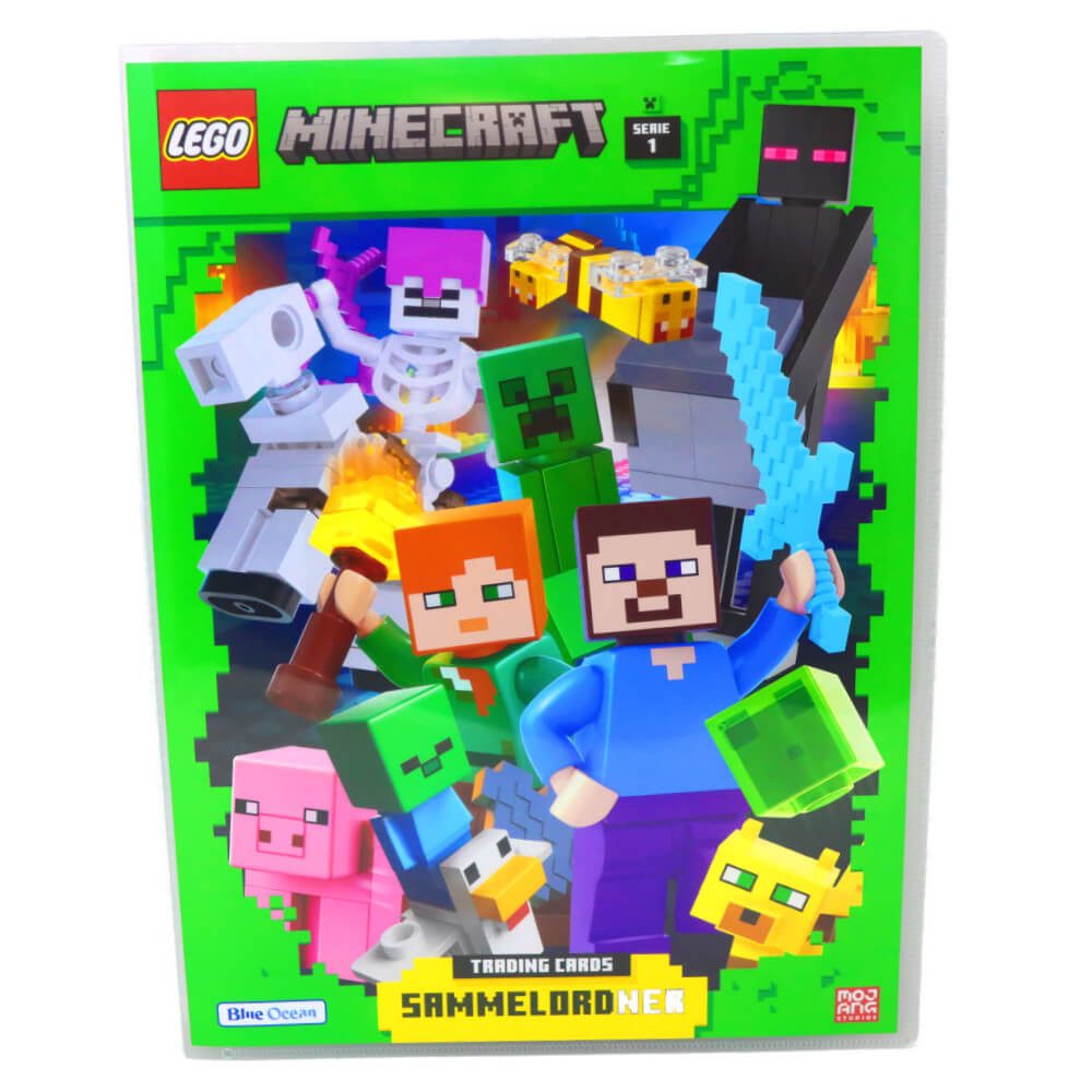 Blue Ocean Sammelkarte Lego Minecraft Karten Serie 1 - Sammelkarten Trading Cards (2024) - 1, Lego Minecraft Karten Serie 1 - 1 Sammelmappe Karten