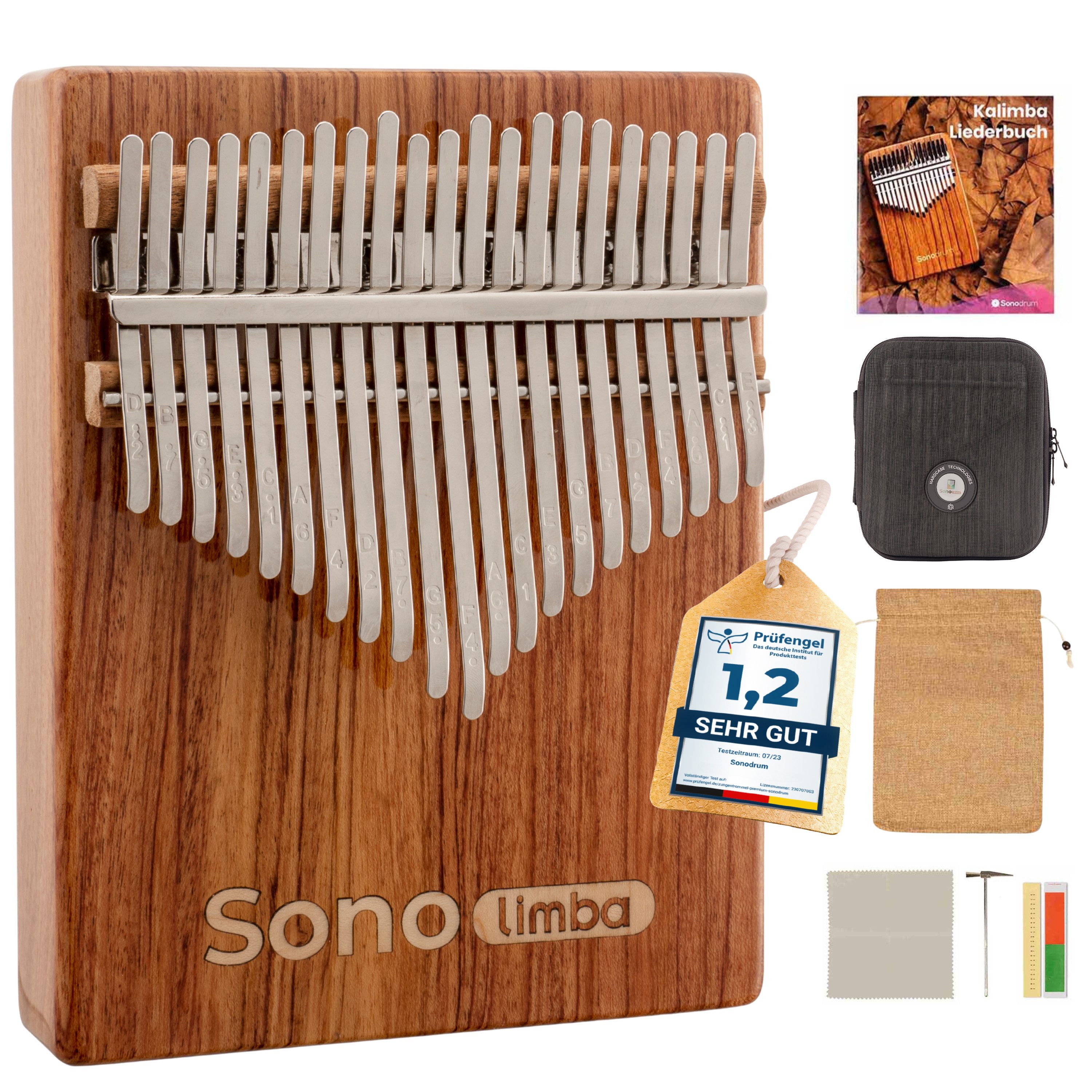 Sonodrum Kalimba "Sonolimba" aus Akazienholz im Set, C-Dur, 17 o. 21 Tasten