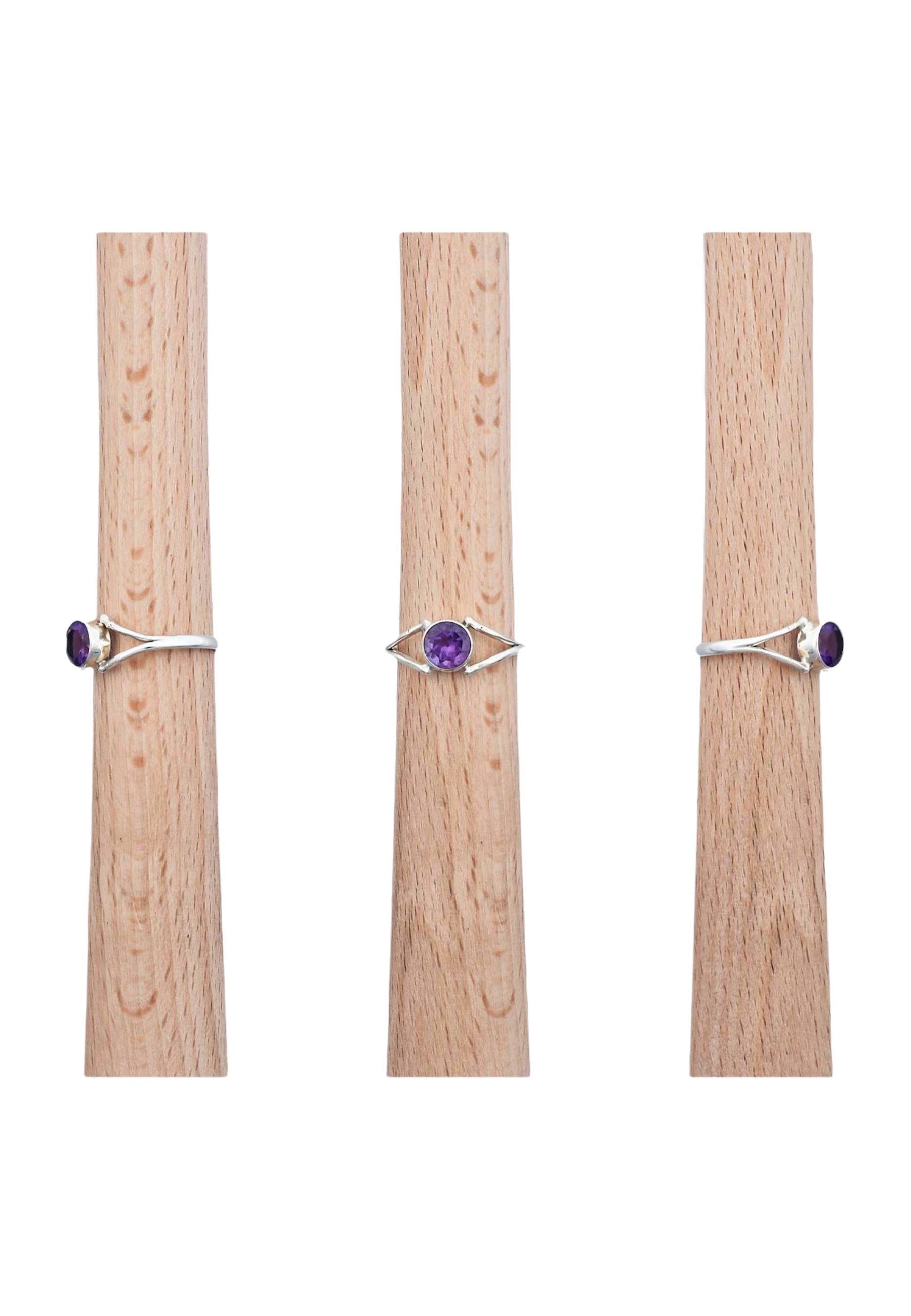 mantraroma Silberring 925er Silber mit Amethyst