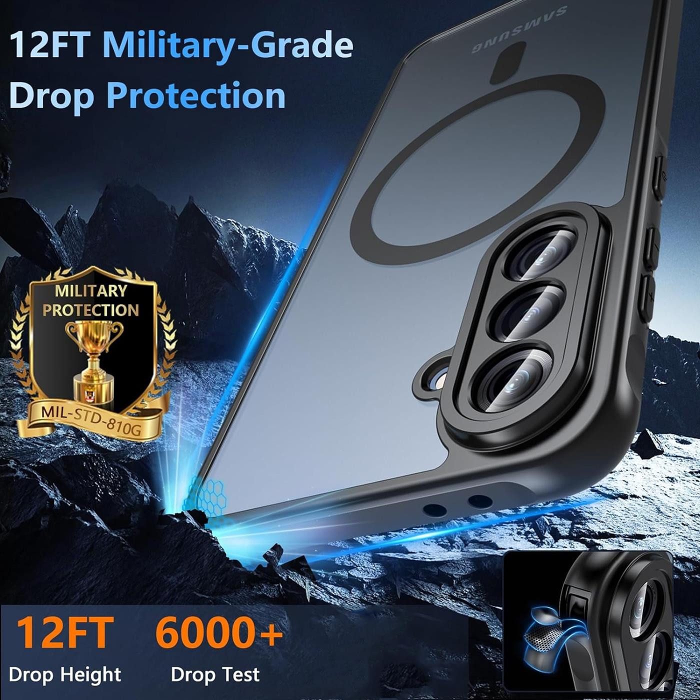 CoolGadget Handyhülle Magnet-Hülle für Samsung Galaxy A17 5G Schutzhülle magnetisch 6,7 Zoll, Hülle Matt Stoßfest kompatibel mit QI-Laden Zubehör Kameraschutz C – Bild 4 von 5