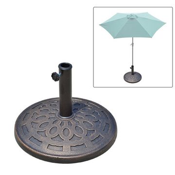Outsunny Schirmhalter Sonnenschirmständer 14kg rund 38/48mm, für Stöcke bis Ø 48 mm, Sonnenschirmfuß, 1 tlg., Schirmständer