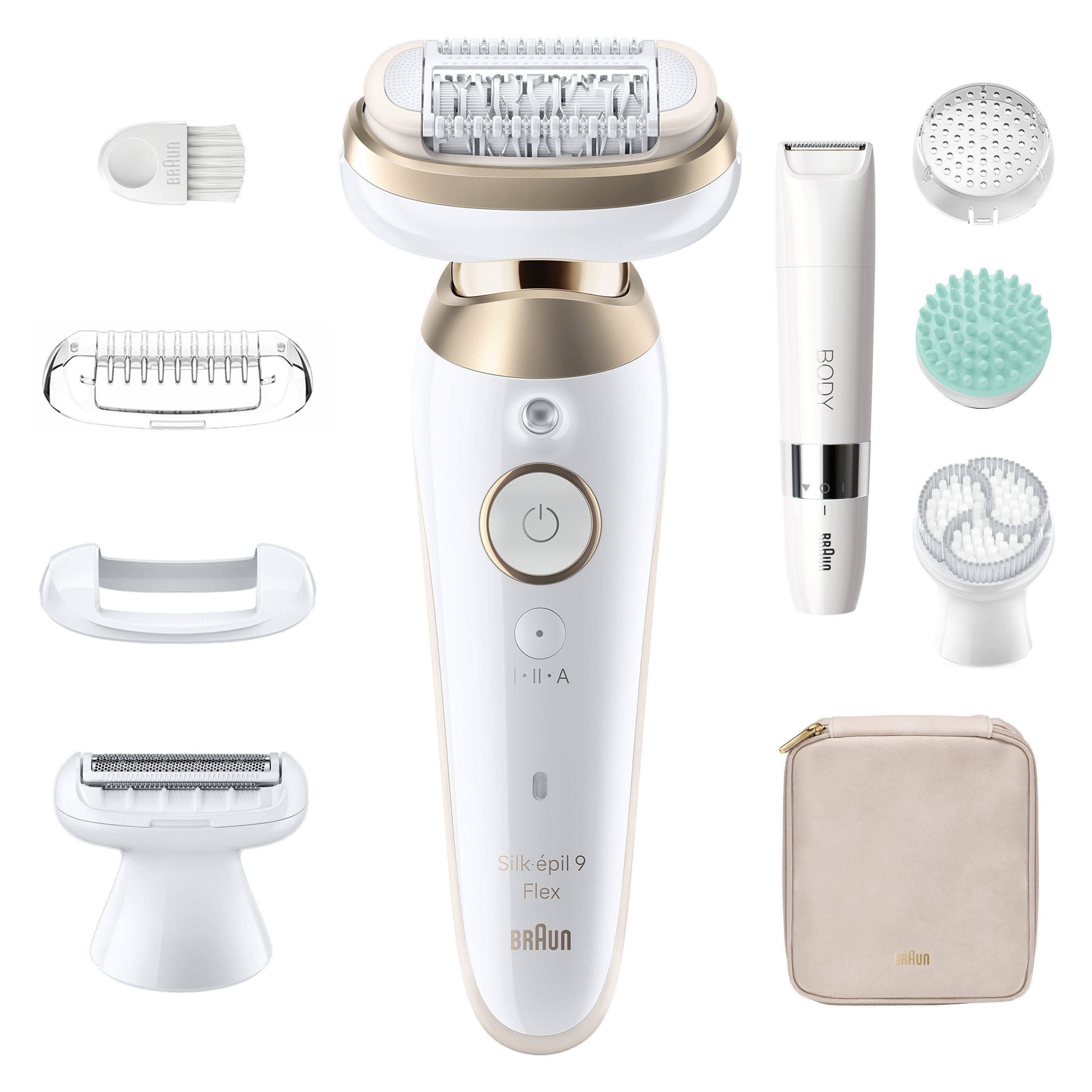 Braun Epilierer Silk-épil 9 SES9-481 3D, Wet & Dry, All-in-One Set, 360° flexibler Kopf, mit Körpertrimmer