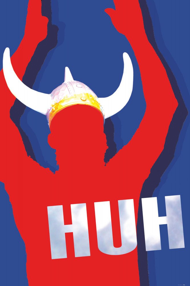 Poster FuÃŸball Kunstdruck Bild - Ein HUH Für Island (180 x 120 cm)