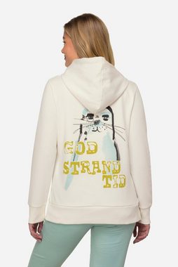 Laurasøn Sweatshirt Hoodie Kapuzensweater Rückenprint Einschubtaschen