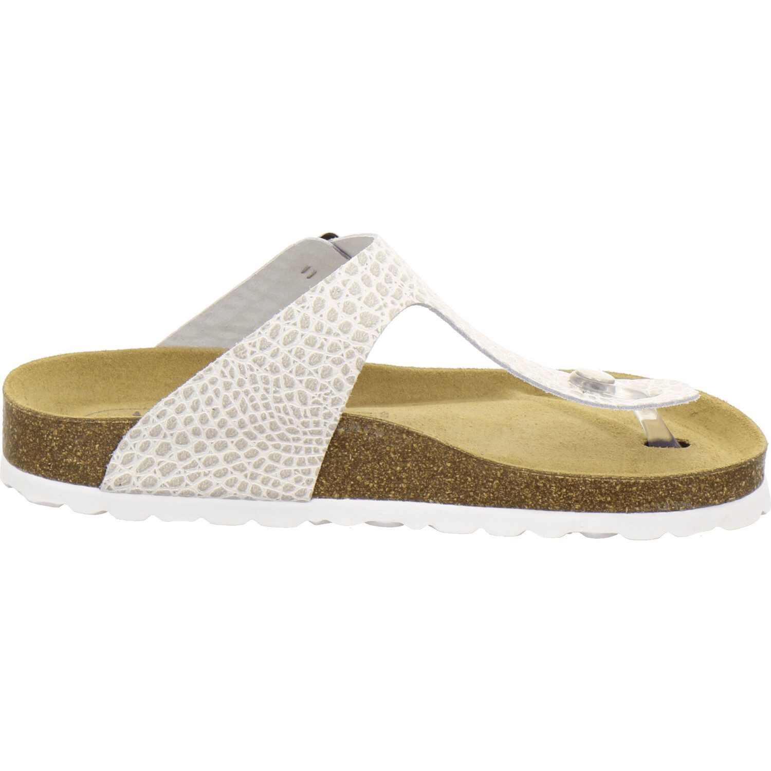 AFS-Schuhe 210716 Zehentrenner Pantolette für Damen mit Fußbett, bequeme Sandalen aus Leder
