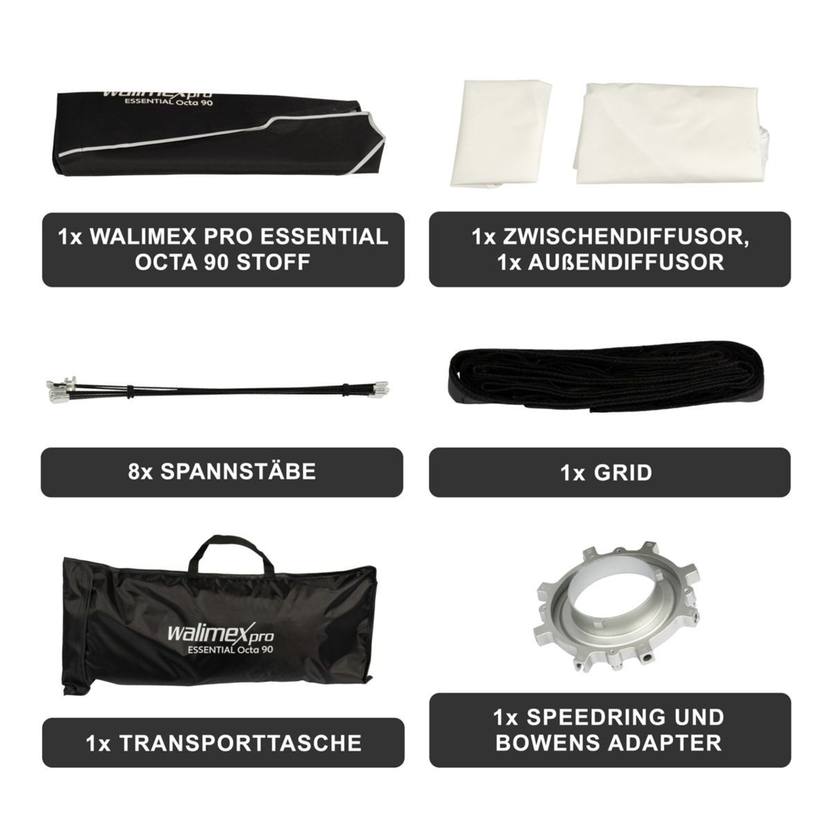 walimex pro Softbox Essential Octa 90 Blitzgerät